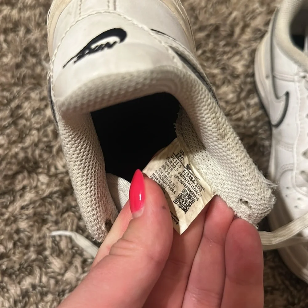 Nike Force 1 White Sneakers Kids 12C